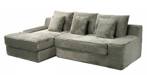 1 Ensemble de canapé-lit modulaire sectionnel en tissu velours côtelé, compressé sous vide, livré en boîte, mobilier pour la décoration intérieure - Product Image 3