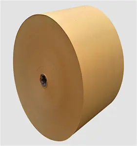 large roll unbleached brown high quality kraft paper for product packaging