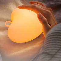 ICARER Rechargeable LED Coeur Forme Lampe Moderne USB Alimenté ACryl & Silicone 5V Lumière Chaude pour Chambre D'hôtel