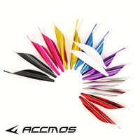 Plumes de flèche spirales de haute qualité, 11 couleurs, 1,8 pouces, ailettes rotatives gauche/droite, pour tir à l'arc recurve, accessoire de bricolage en acier