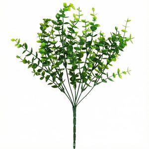 Sggvecsy Lot de 4 plantes artificielles suspendues en eucalyptus, résistantes aux UV, en plastique, pour décoration intérieure/extérieure, emballage pour vase de mariage - Product Image 5