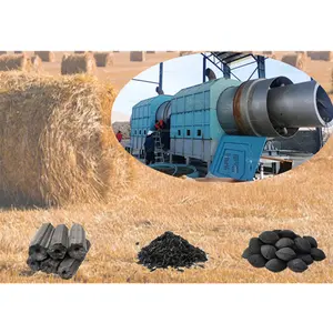 Beston Group Continuous Straw Biomass Charcoal Making Machine Rice Husk Carbonization Furnace to Biochar