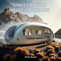 Capsule spatiale modulaire en acier durable et efficace, maison préfabriquée pour usage domestique, bureau, appartement, atelier, salle de sport
