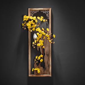 Décoration murale en pin simulé tridimensionnel nouvelles peintures de paysage sur toile modernes de style chinois pour salon de thé d'entrée - Product Image 3