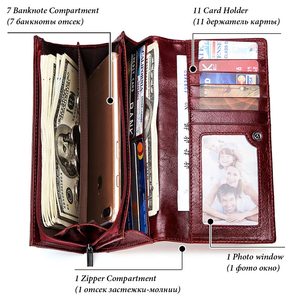 HUMERPAUL <span class=keywords><strong>Portafoglio</strong></span> Personalizzato da Donna in Vera Pelle, Pochette alla Moda con Tasca per Telefono, Porta Carte RFID, Organizer e Borsa - Product Image 2