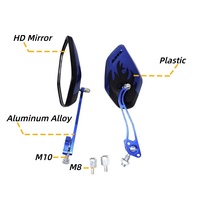 Miroirs de moto de haute qualité en alliage d'aluminium, applicables aux motos électriques, avec une bonne qualité de produit