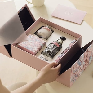 Luxury Custom Logo Magnetic <b>Bottle</b> 2 Two Piece Side Open Double Door Cardboard Gift Candle Packaging <b>Box</b> - Product Image 2