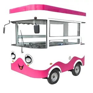 Beautiful snack barbecue seafood mobile truck food with kitchen equipment