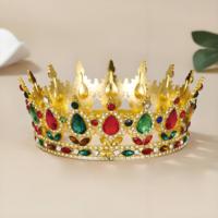 Diadème de mariée baroque coloré couronne reine royale couronne bal diadèmes de mariage de mariée pour mariage bal anniversaire tête couronnes pour les femmes