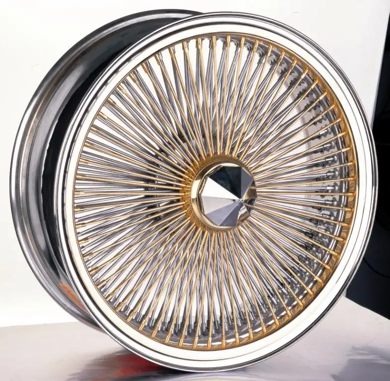 Kabel baja Emas tempa kustom standar roda Ruji untuk Tesla cadillac 5x120 5x127 5x139.7 17 18 20 22 24 inci pelek