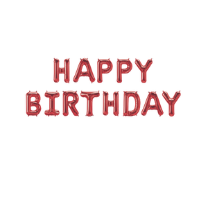 Ballon Étoile Métallique Rouge GLOBO Joyeux Anniversaire 45CM Épais pour Fête des Mères, Remise de Diplôme, Nouvel An Chinois, Saint-Valentin - Product Image 1