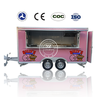 En vente Shawarma Outdoor Food Cart Kiosque pour déjeuner de rue Chariots à café Remorque alimentaire mobile Fabrication de camions de restauration pour l'extérieur