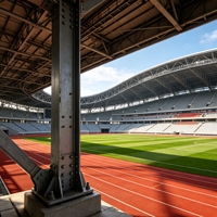 Edificio de Estadio Prefabricado de Acero, Estructura Espacial de Alta Resistencia, Pabellón Deportivo Duradero, Antioxidante, Fácil de Instalar, Galvanizado