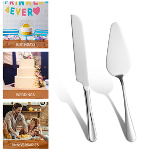 Top bán thép không gỉ Wedding party Baking công cụ thiết lập Phụ kiện bánh cắt bánh máy chủ dao thìa - Product Image 6
