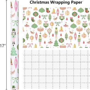 Burymento Christmas Wrapping Paper Ballet Dancer Design 17 In X 32.8 Ft Roll Eco Friendly Gift Craft Paper - Product Image 5