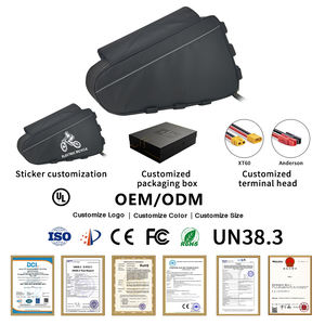 Великобритания, запас, 1000W-2000W Ebike литиевая аккумуляторная батарея 72V 52V 20Ah 30Ah 21700 18650 треугольная 36V с зарядным устройством - Product Image 5