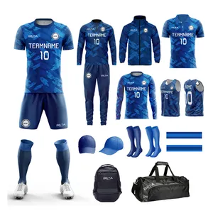 Custom Wholesale Personal College Sport England Sublimated Practice Cheap Youth Sale For Men Suit Soccer Jersey Shirts Set