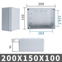 Boîtier de jonction électrique extérieur en ABS, indice de protection IP67, 200*150*100mm, montage mural, boîtiers d'instruments électroniques personnalisés, DIN