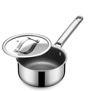 Set <span class=keywords><strong>di</strong></span> Pentole Antiaderenti Ibride, Padella Professionale in Acciaio Inox a 3 Strati, Pentola da Cucina in Acciaio Inox Antiaderente Ibrido - Product Image 5