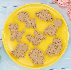 8 pièces/ensemble <span class=keywords><strong>dinosaure</strong></span> forme <span class=keywords><strong>emporte</strong></span>-pièces en plastique <span class=keywords><strong>3D</strong></span> dessin animé présable Biscuit moule Cookie timbre cuisine cuisson pâtisserie ustensiles de cuisson aussi - Product Image 6