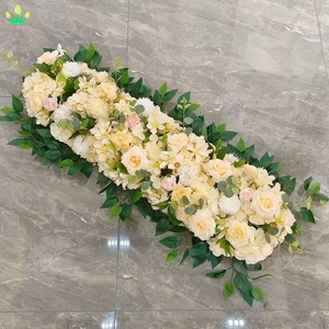 Arche <span class=keywords><strong>de</strong></span> fleurs artificielles, roses blanches, guirlandes florales, verdure, arche florale <span class=keywords><strong>pour</strong></span> rideaux transparents, porte, mariage, fête, mur, décoration <span class=keywords><strong>de</strong></span> cérémonie - Product Image 2