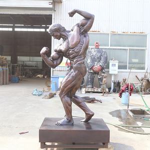 실물 크기 금속 황동 대형 브론즈 맞춤 제작 누드 근육질 남자 조각상 - Product Image 6