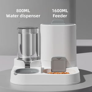 Tempat Makan Hewan Peliharaan Otomatis Desain Baru Gravity <span class=keywords><strong>Pet</strong></span> Self <span class=keywords><strong>Feeder</strong></span> untuk Kucing Anjing Ramah Lingkungan Bahan PP Set Dispenser Makanan dan Air Hewan Peliharaan - Product Image 1