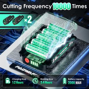 Tijeras de <span class=keywords><strong>Podar</strong></span> Eléctricas Inalámbricas de 21V con Batería, Herramienta de Jardín con Mango de Goma, Tijeras de Jardinería y Poda - Product Image 6