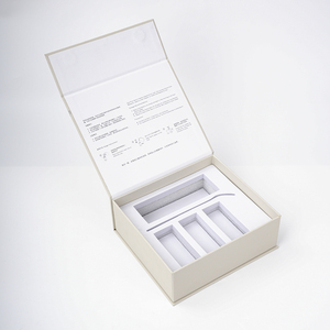 Boîte rigide personnalisée beige avec fermeture magnétique à rabat, fabriquée en Chine, pour emballage de cadeau nid d'oiseau avec <span class=keywords><strong>insert</strong></span> - Product Image 2