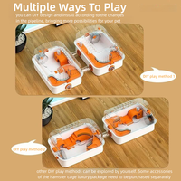 Nouvelle arrivage de fournitures pour petits animaux Bouteille d'eau gratuite Roue d'exercice Cacher la maison pour jouer aux hamsters avec petite cage pour hamster