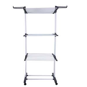 Vente en gros Séchoir à <span class=keywords><strong>linge</strong></span> pliable en métal Porte-serviettes multifonctionnel Porte-vêtements <span class=keywords><strong>amovible</strong></span> de grande capacité - Product Image 3