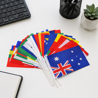 Drapeaux transfrontaliers personnalisés, drapeaux nationaux du sommet G20 pour décorations de bar, drapeaux en tissu polyester coloré à tenir à la main, grand drapeau