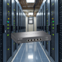 Conmutador Ethernet Tp-link TL-ST1005 de 10 Gbps, Plug and Play, 5 Puertos RJ45 de 10 Gbps, 10GBASE-E, Uso FTTX, 1 Año de Garantía