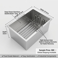 Friteuse électrique professionnelle SURRI en acier inoxydable L-903 4,5 kW haute puissance, friteuse de comptoir avec couvercle et panier, certifiée CE, garantie 1 an