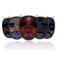 Masque LED programmable Antler avec application Bluetooth, masque lumineux à expressions changeantes pour Halloween, fête costumée