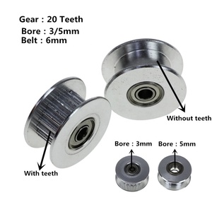 ลูกรอก GT2 16/20หรือไม่มีฟันเจาะ3/5มม. สำหรับ2GT กว้างของสายพาน6/10มม - Product Image 4