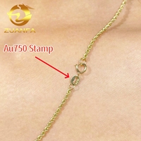 Chaîne Corde Tendance en Or Massif Véritable 18 Carats AU750 1,6mm 1,8mm 2,5mm Collier Chaîne Maillons Bijoux de Mode Chaîne Corde en Or Jaune Pur