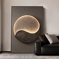 Peinture Murale LED en Porcelaine Cristalline, Style Moderne et Simple, Géométrie 3D, Abstraite et Luxueuse, pour Porche et Salon, Vente en Gros