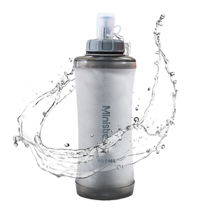 Filtro dell'acqua pieghevole portatile per esterni da 500ml bollitore campeggio con sistema di filtrazione per bottiglie d'acqua di emergenza - Product Image 3