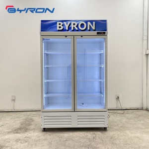 Refrigerador Vertical de Doble Puerta para Bebidas, Enfriador Comercial de Bebidas para Kiosco, Tienda de Aperitivos, Supermercado, Gabinete Frío LC, Refrigerador Vertical para Bebidas - Product Image 5