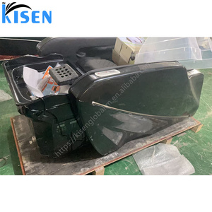 Sillón eléctrico para lavado de cabello KISEN con reclinable, masaje automático y lavabo de cerámica para uso profesional en salones de belleza, spas y barberías. - Product Image 3