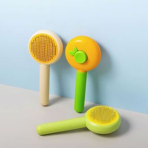 Peigne de toilettage pour chats et chiens, autonettoyant, à un seul bouton, outil de démêlage automatique pour l'élimination des poils d'animaux, fabriqué en Chine - Product Image 1