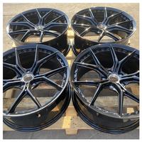 Rines Forjados de Aluminio de 3 Piezas, Nuevos, Personalizados de Fábrica, en Negro Brillante, para 18-23 Pulgadas 5x112/5x114.3/5x130