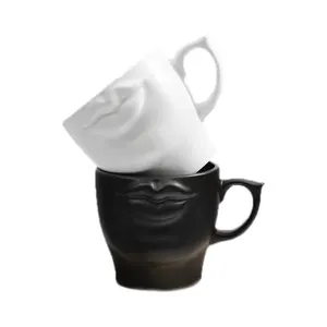 Wholesale INS New Design Nordic Mug Creative Special Shaped Ceramic Mugs Lip Novelty Cute Mug