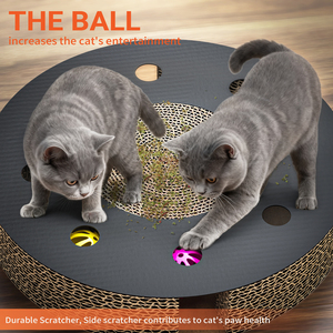 Mèo nhà cho mèo trong nhà, lớn sang trọng đôi mèo giường với mèo scratcher Pad đồ chơi W/catnip, mềm có thể giặt đệm - Product Image 3