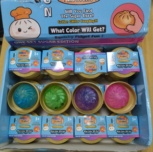 JN Boule Squishy Mignonne en Forme <span class=keywords><strong>de</strong></span> Boulette Vapeur <span class=keywords><strong>avec</strong></span> <span class=keywords><strong>Plateau</strong></span>, à Remontée Lente, Jouet Anti-Stress à Pétrir, Jouet Fidget Élastique pour Jeux <span class=keywords><strong>de</strong></span> Fête et Cadeaux - Product Image 6
