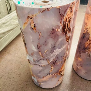 Vinilo Adhesivo de Espuma con Efecto Mármol Dorado, Adhesivo Decorativo para Pared, Resistente a la Humedad para Baño, Fácil de Pegar y Despegar - Product Image 2