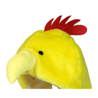 Chapeaux Mascottes Personnalisés en Peluche en Forme de Poulet Rouge Mignon avec Cache-Oreilles pour la Promotion de Restaurants, Événements de Food Truck, Gorros, Bonnets en Gros