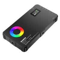 Kit d'éclairage de studio photo LED RGB 3,5 heures, 10000 mAh, en alliage d'aluminium, pour vidéoconférence portable