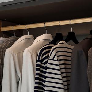 Tringle à vêtements en aluminium sur mesure pour armoire, rail de suspension robuste antidérapant et silencieux avec supports - Product Image 5